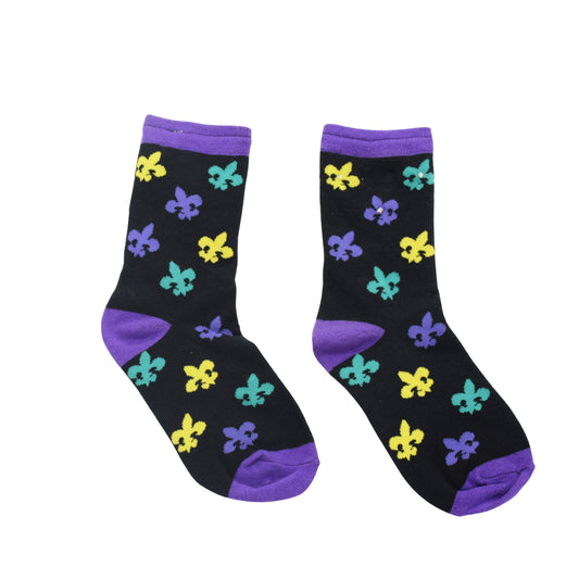 Shine Bright with Our Light-Up Mardi Gras Socks!