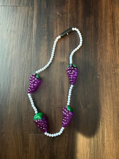 Back by Popular Demand: Our Custom-designed Light-Up Grape Cluster Mardi Gras Bead!