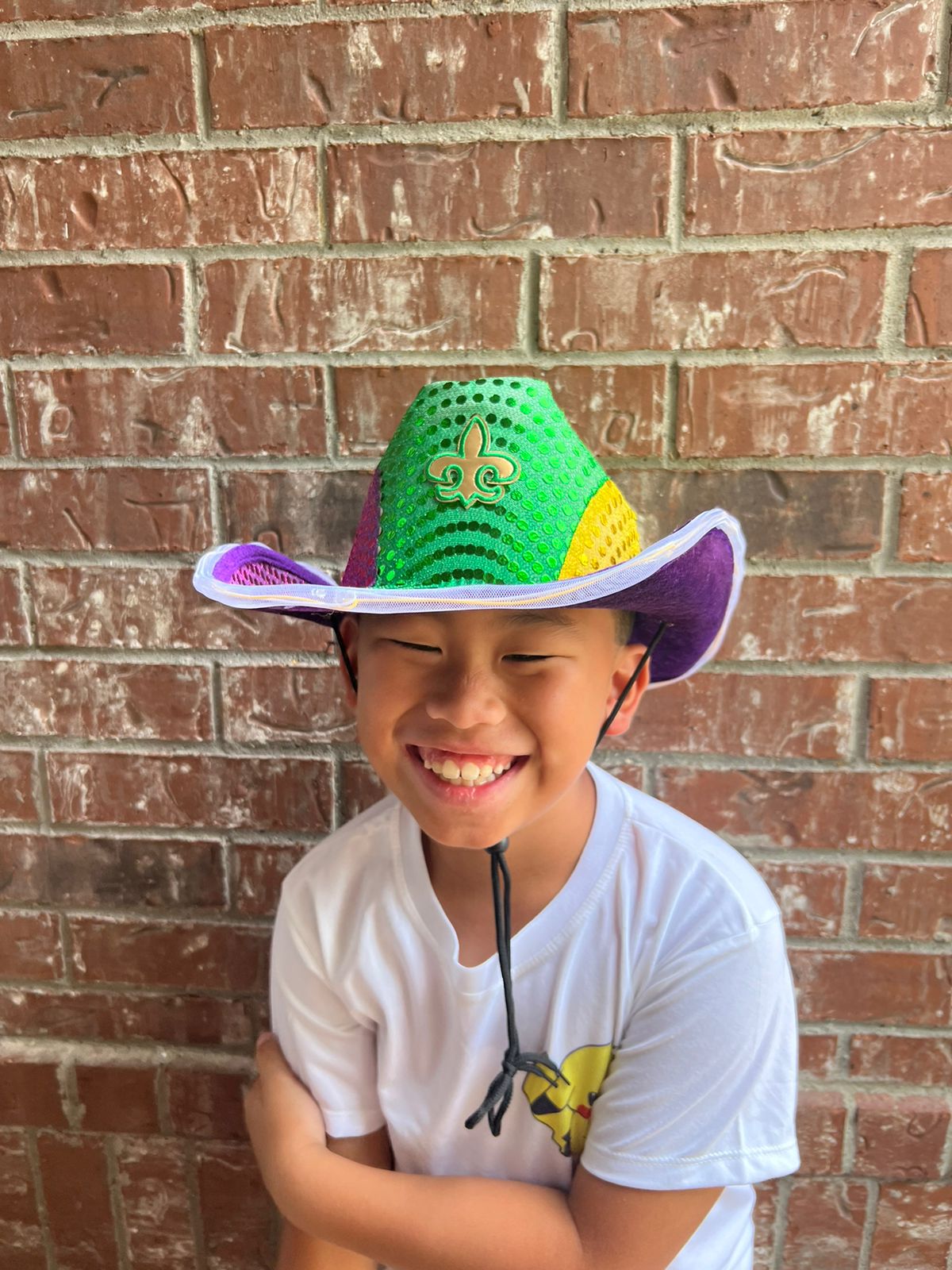 Shine Bright in the Mardi Gras Parade with our Light-Up Cowboy Hat!