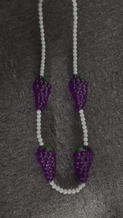 Back by Popular Demand: Our Custom-designed Light-Up Grape Cluster Mardi Gras Bead!